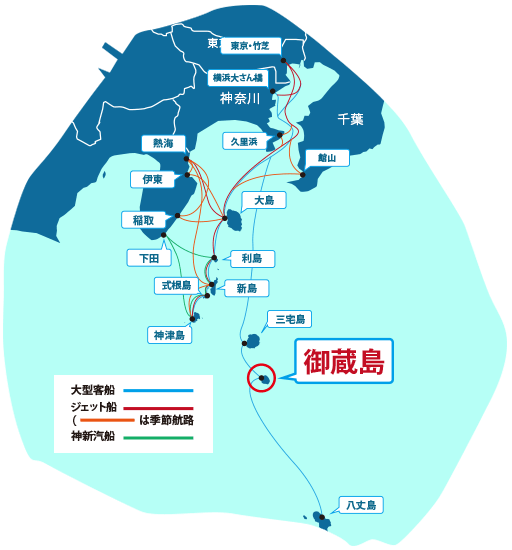 御蔵島の位置